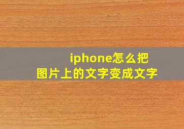 iphone怎么把图片上的文字变成文字