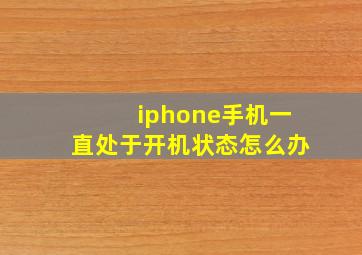 iphone手机一直处于开机状态怎么办