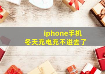 iphone手机冬天充电充不进去了