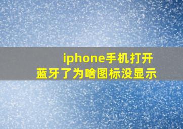 iphone手机打开蓝牙了为啥图标没显示