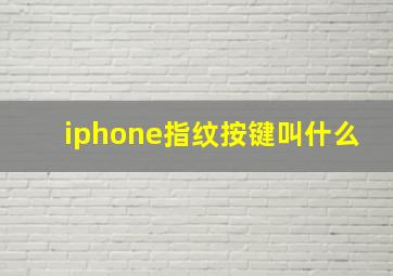 iphone指纹按键叫什么