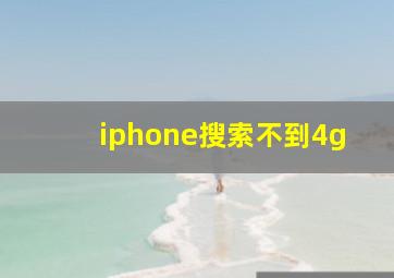 iphone搜索不到4g