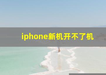 iphone新机开不了机