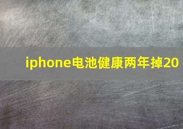 iphone电池健康两年掉20