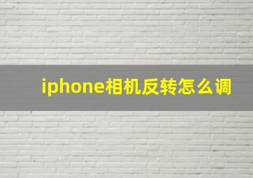 iphone相机反转怎么调