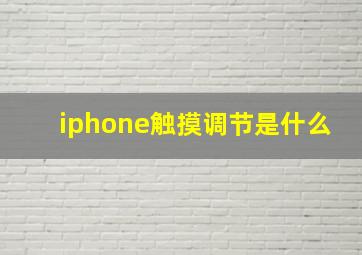 iphone触摸调节是什么