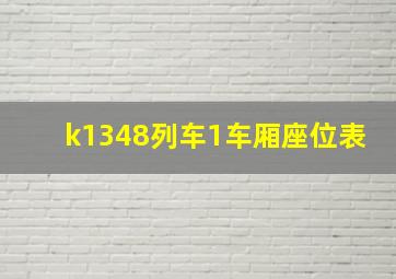 k1348列车1车厢座位表