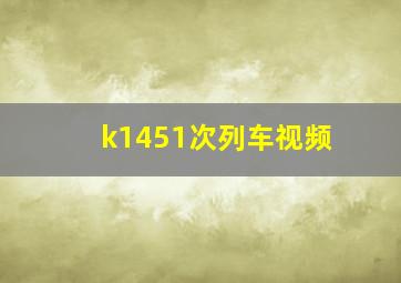 k1451次列车视频