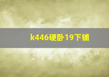 k446硬卧19下铺