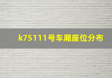 k75111号车厢座位分布