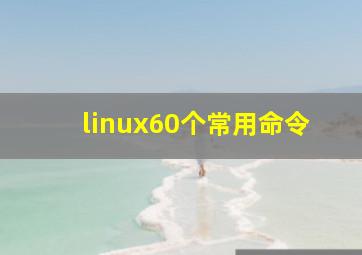 linux60个常用命令