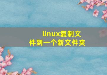 linux复制文件到一个新文件夹