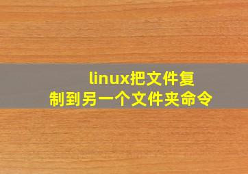 linux把文件复制到另一个文件夹命令