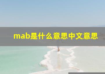 mab是什么意思中文意思