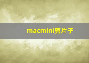 macmini剪片子