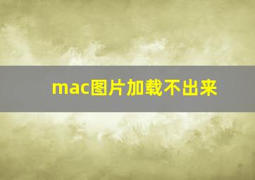 mac图片加载不出来