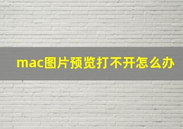 mac图片预览打不开怎么办