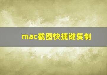 mac截图快捷键复制