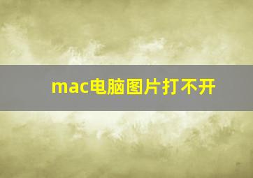 mac电脑图片打不开