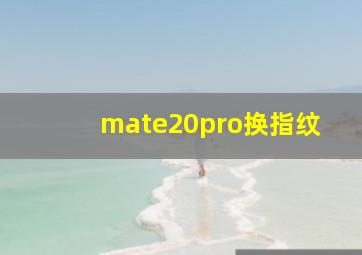 mate20pro换指纹