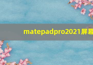 matepadpro2021屏幕