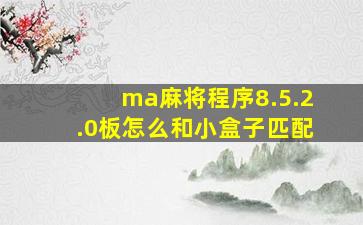 ma麻将程序8.5.2.0板怎么和小盒子匹配