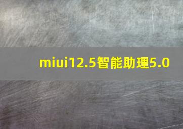 miui12.5智能助理5.0