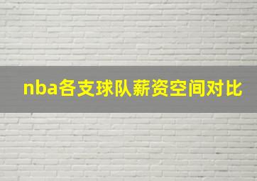 nba各支球队薪资空间对比