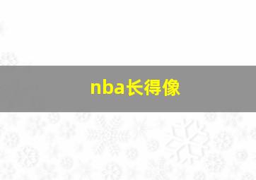 nba长得像