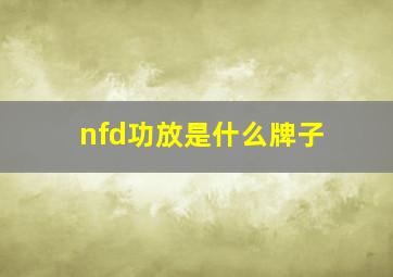 nfd功放是什么牌子