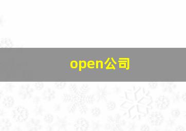 open公司