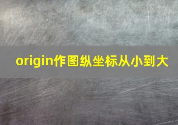 origin作图纵坐标从小到大