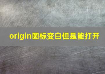 origin图标变白但是能打开