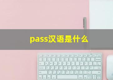 pass汉语是什么