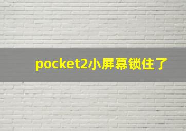 pocket2小屏幕锁住了