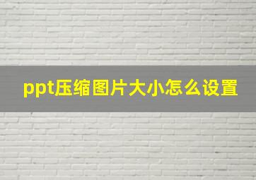 ppt压缩图片大小怎么设置