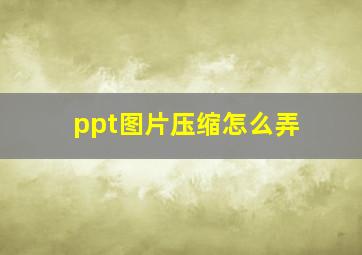 ppt图片压缩怎么弄