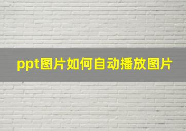 ppt图片如何自动播放图片