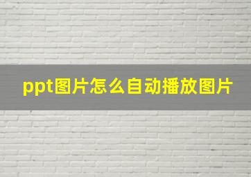 ppt图片怎么自动播放图片