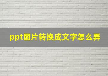 ppt图片转换成文字怎么弄