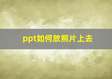 ppt如何放照片上去