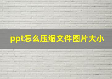 ppt怎么压缩文件图片大小