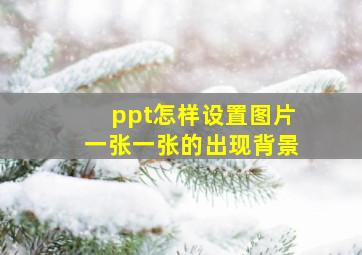 ppt怎样设置图片一张一张的出现背景