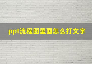 ppt流程图里面怎么打文字