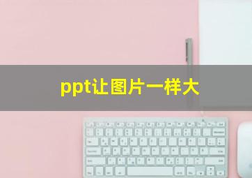 ppt让图片一样大