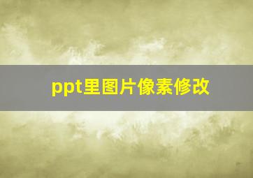 ppt里图片像素修改