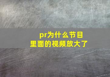 pr为什么节目里面的视频放大了