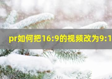 pr如何把16:9的视频改为9:16