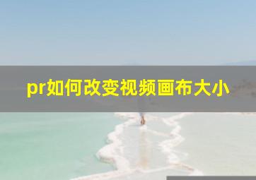 pr如何改变视频画布大小