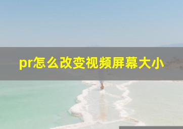 pr怎么改变视频屏幕大小